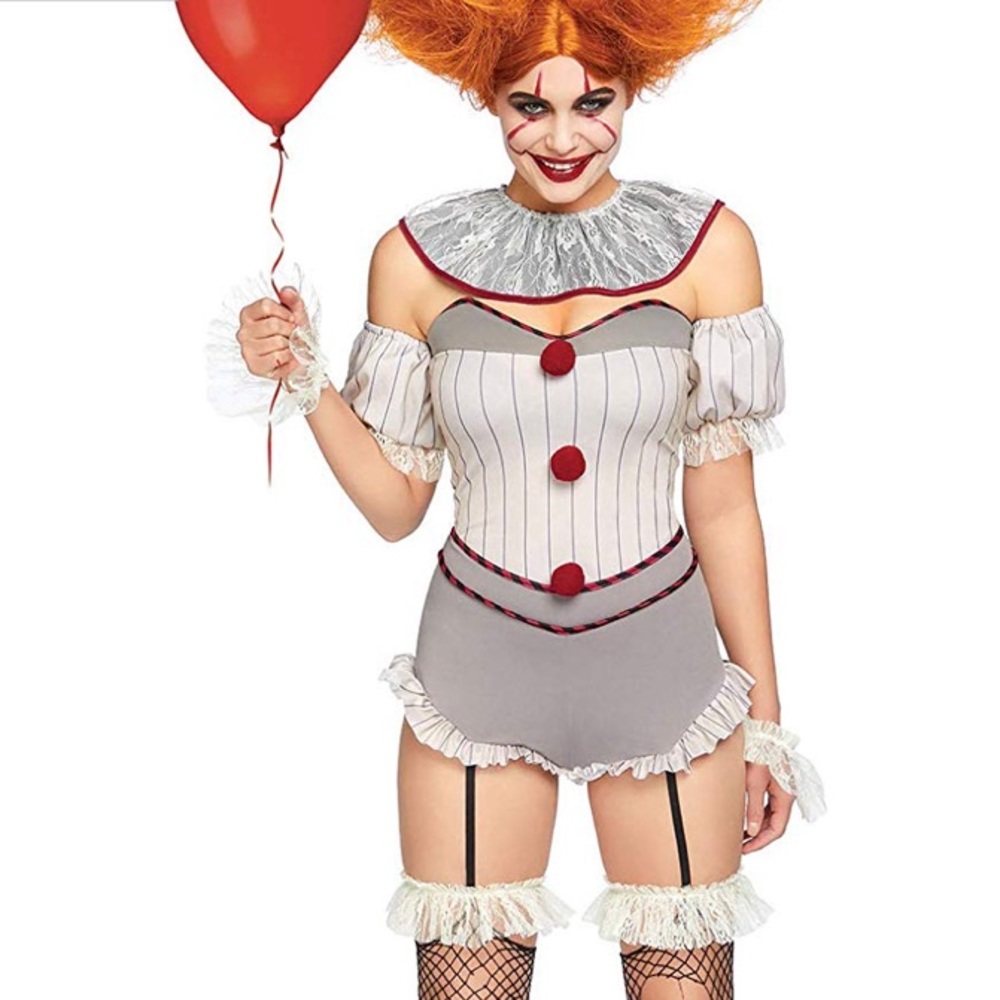 Women's 4 Pc Killer Sewer Clown Costume